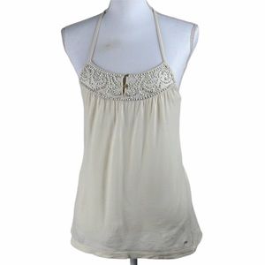 American Eagle Ivory Halter Top
